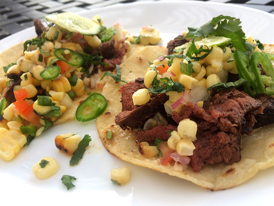 Elk Venison Tacos with Grilled Corn Salsa Recipe
