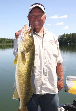 While mixing up presentations with a Salmo Hornet, Kelley Cirks landed this nice walleye.