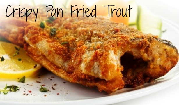 Crispy Pan Fried Trout in three easy steps. A delicious sauce is made when deglazing the cast iron pan.