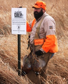 In South Dakota, CREP focuses on improving water quality, reducing soil erosion, and providing flood control all while creating additional pheasant nesting habitat and pheasant hunting access in the James River Watershed.