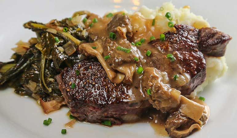 Elk Venison Steaks with Morel Mushroom Gravy Recipe