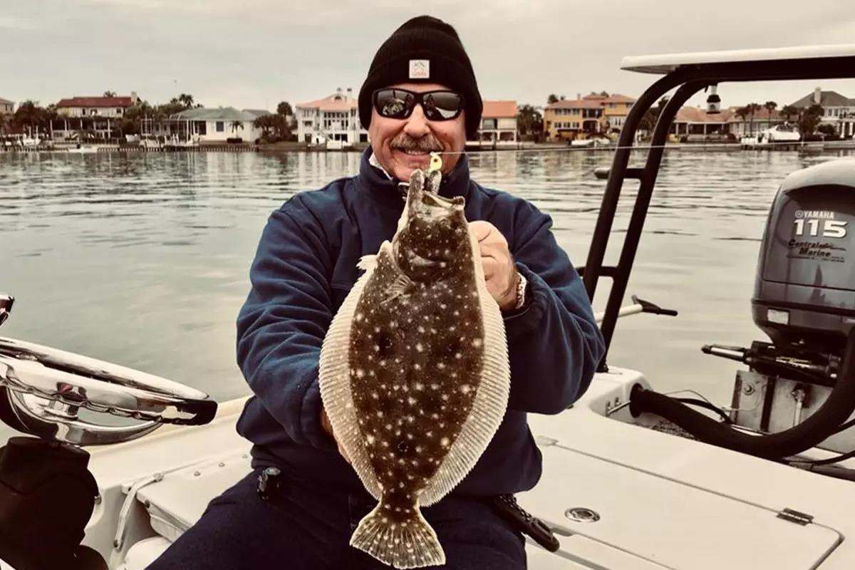 Large flounder.