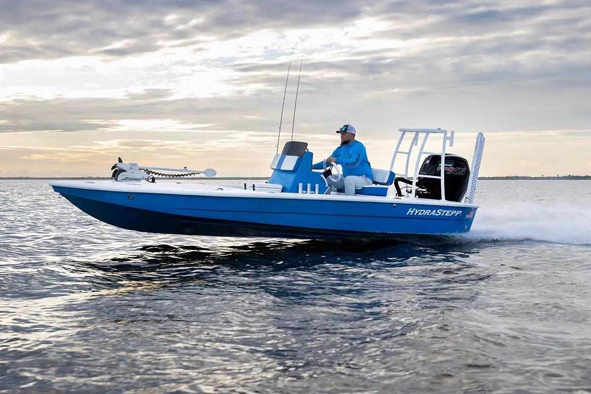 Blue flats fishing boat 