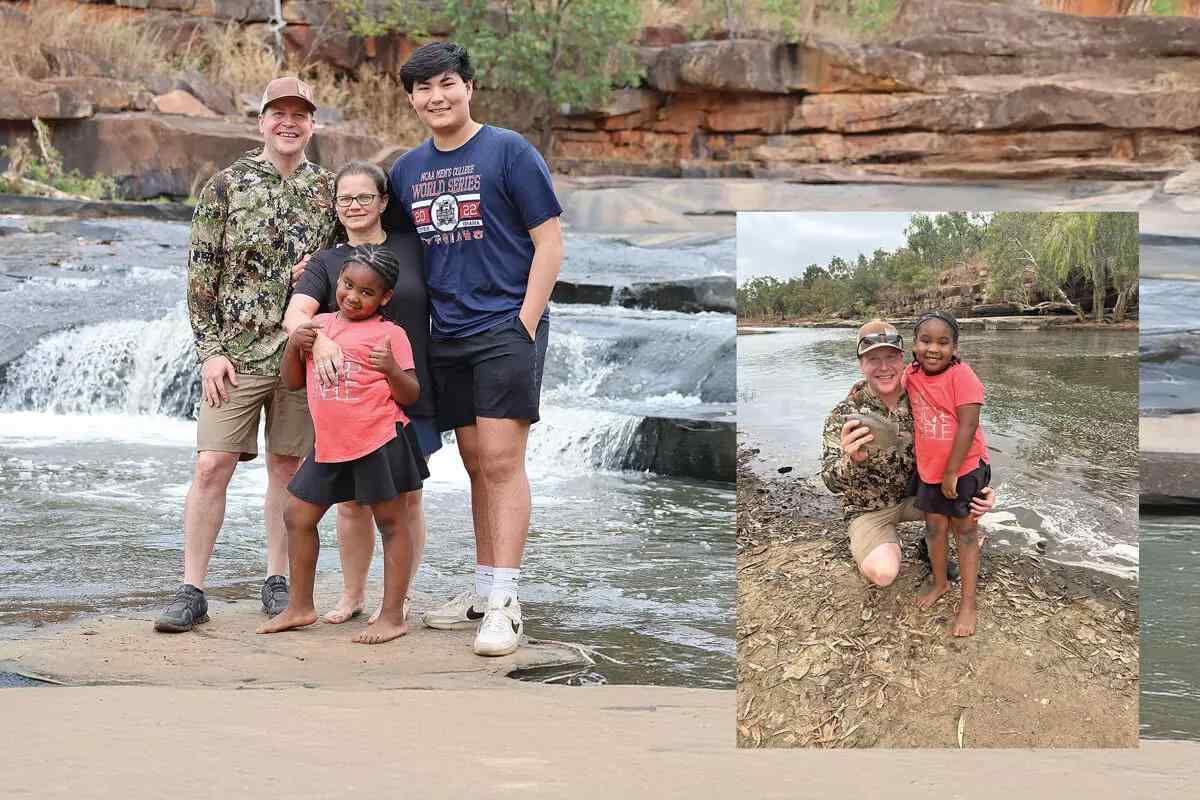 Author Luke guest with family in Australia
