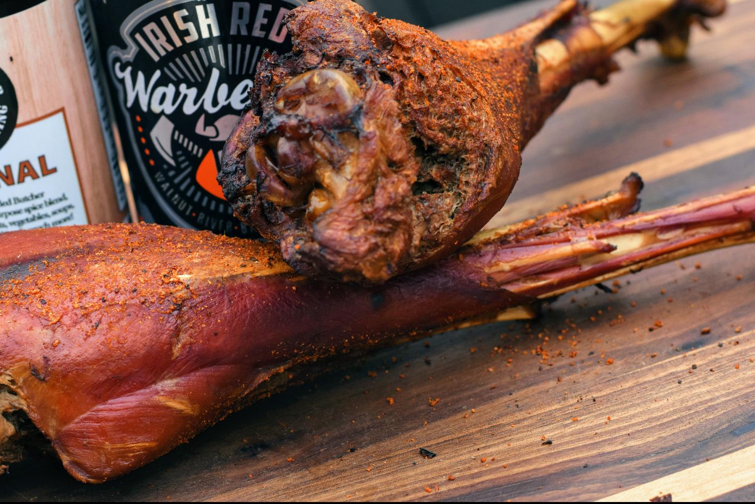 Beer-Braised, Smoked Wild Turkey Legs Recipe