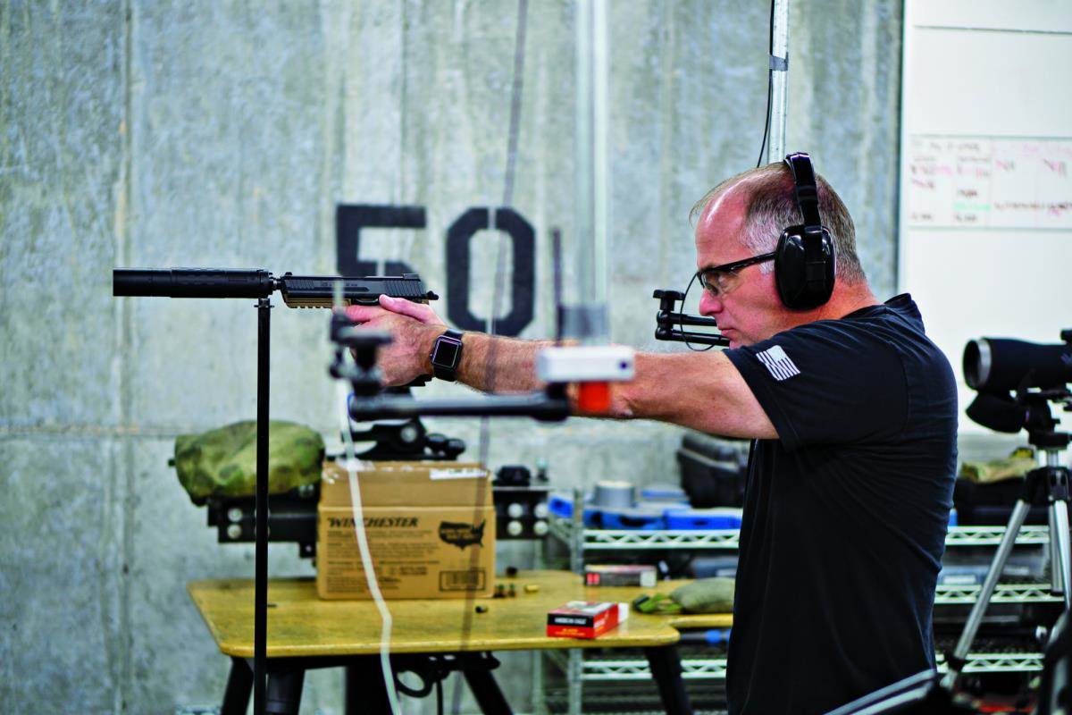 Tom Beckstrand shooting a 46M Suppressor