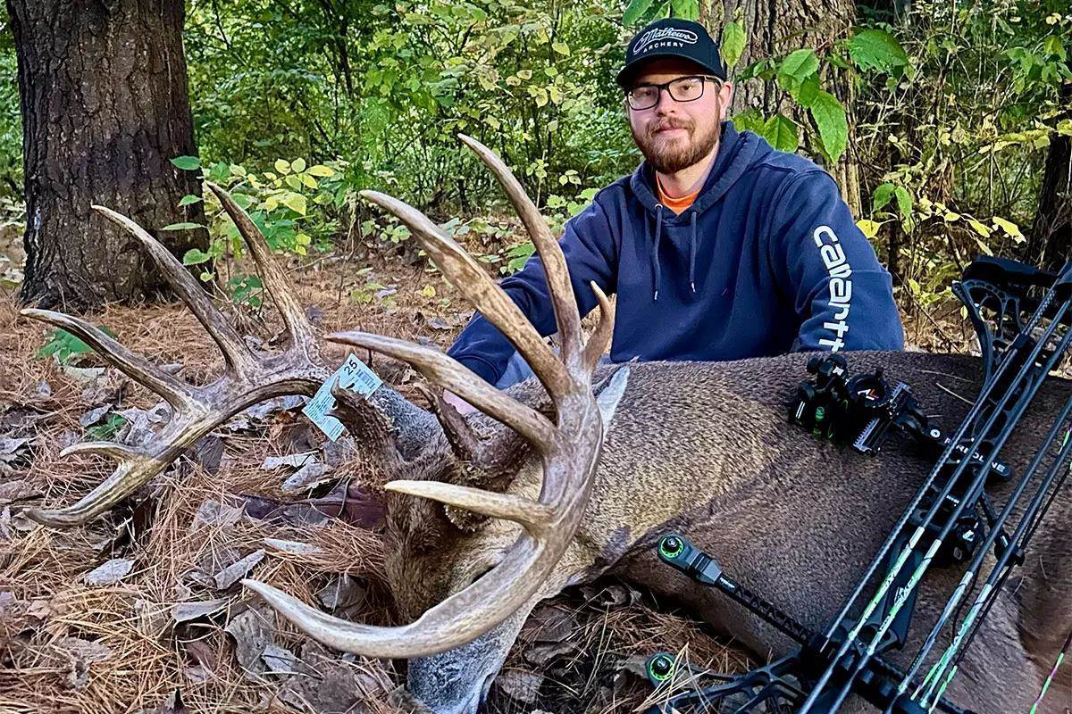 Hray with buck in the field