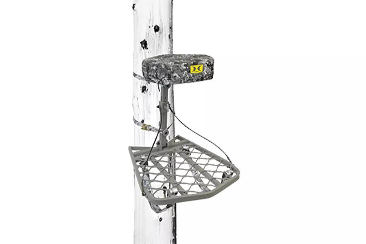An image of a Hawk Helium Ultra Lite hunting stand. 