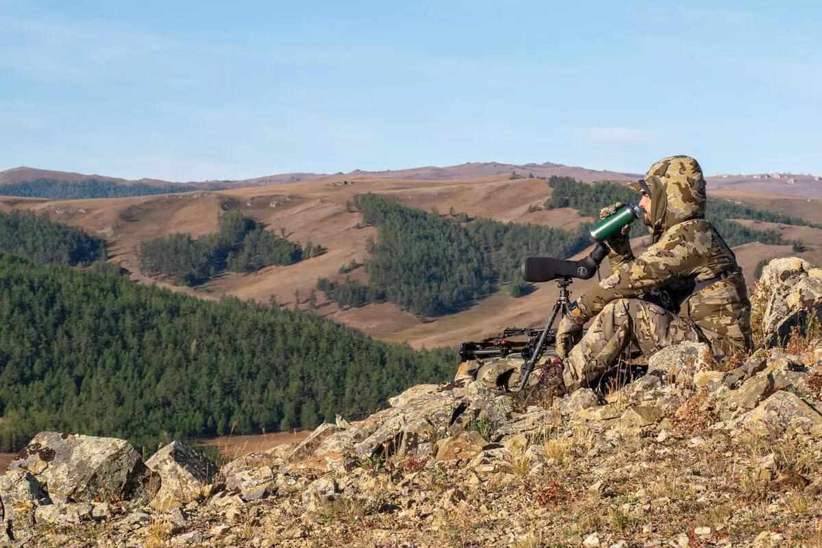 Bulls of Mongolia, glassing with spotting scope