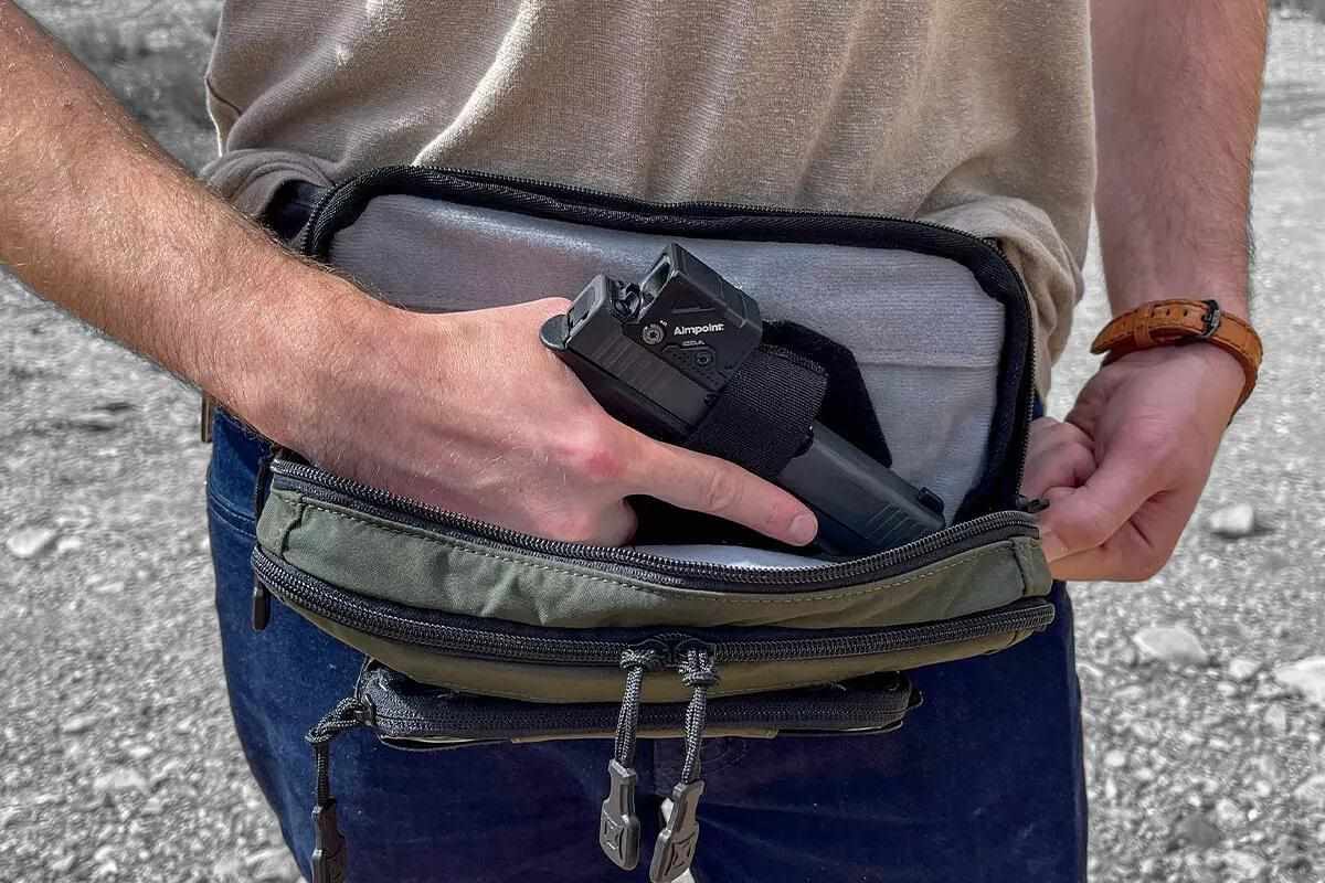pistol in fanny pack