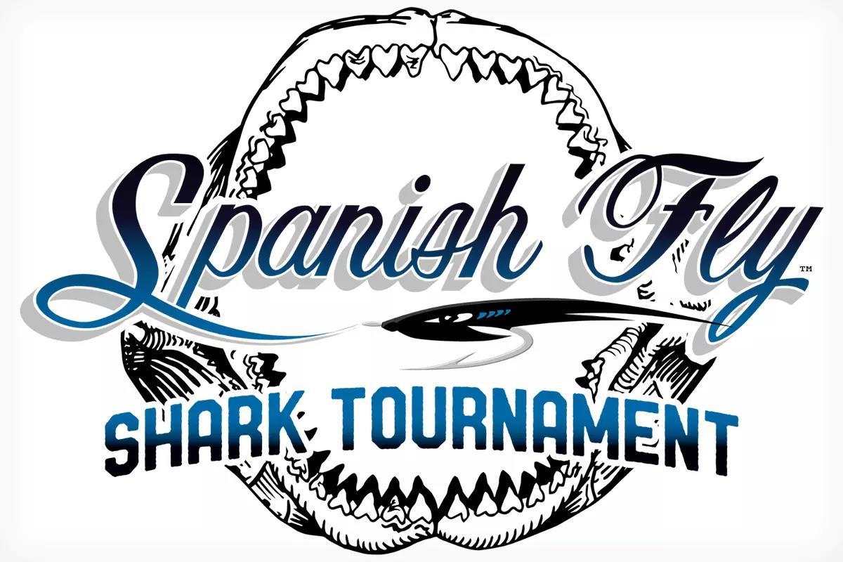 A graphic for the Spanish Fly Shark Tournament. 
