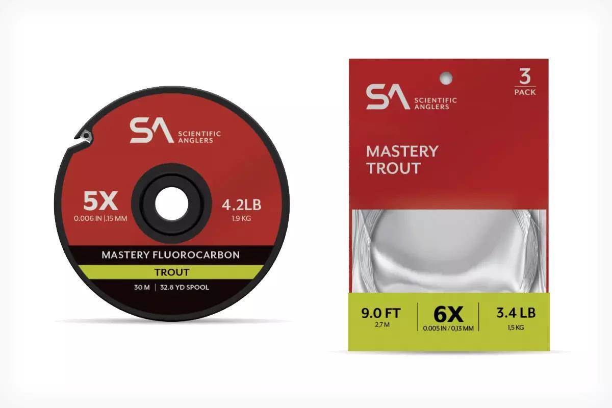 Studio photos of Scientific Anglers tippet and leader.