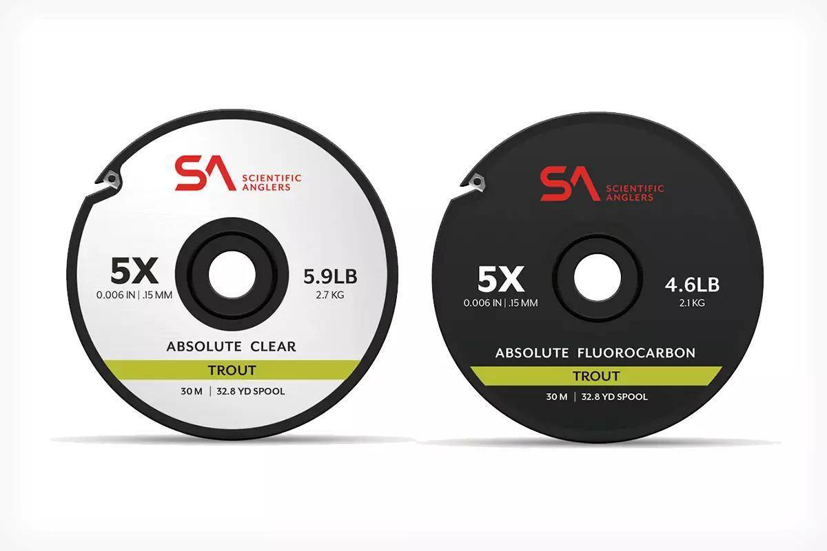 Studio photo of two spools of fly-fishing tippet