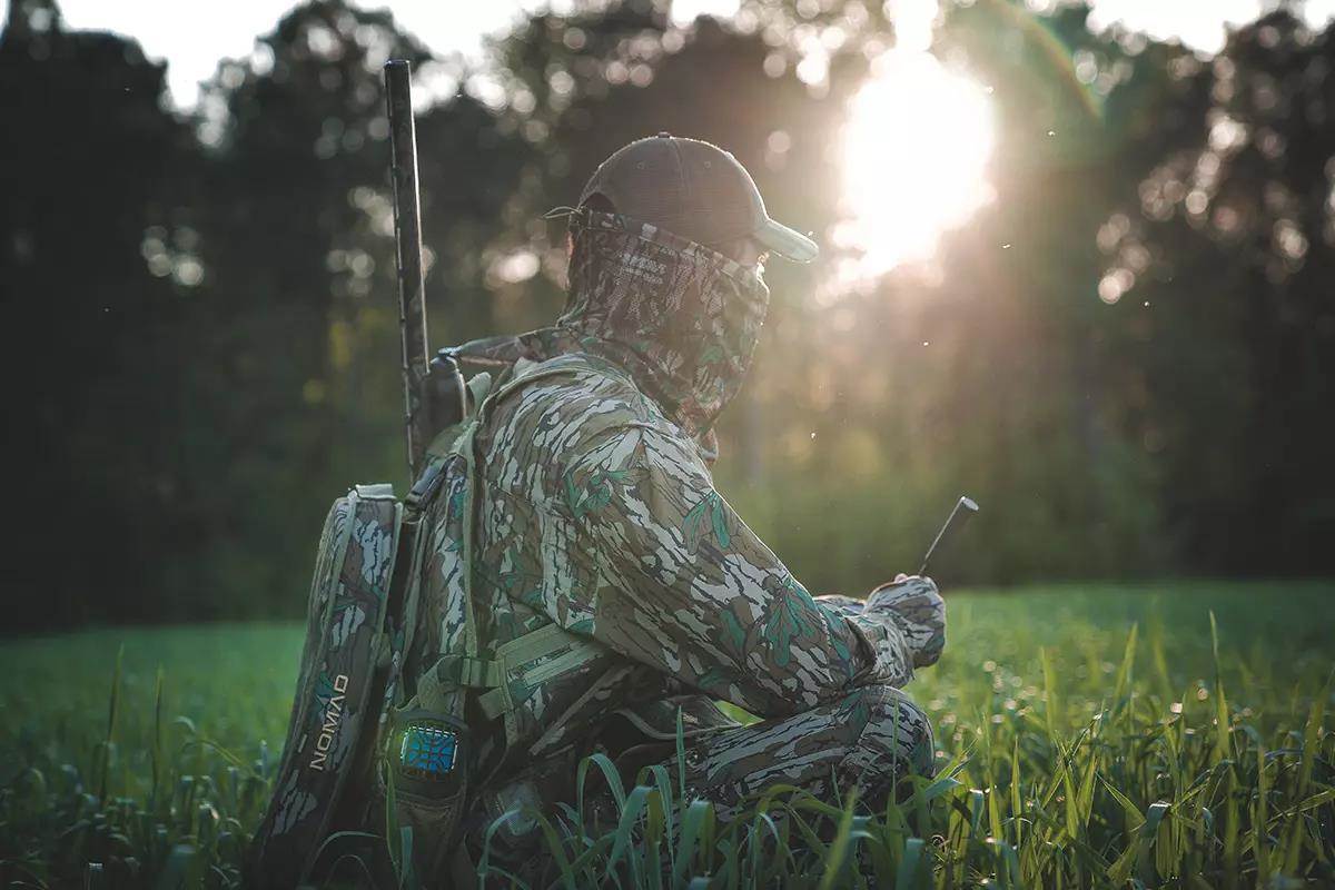 Turkey hunter at dawn.