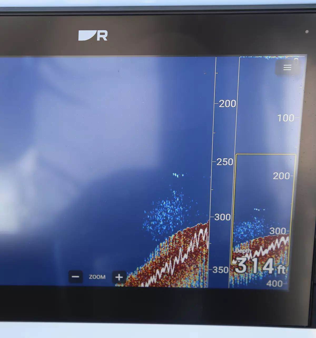 sonar showing fish on screen