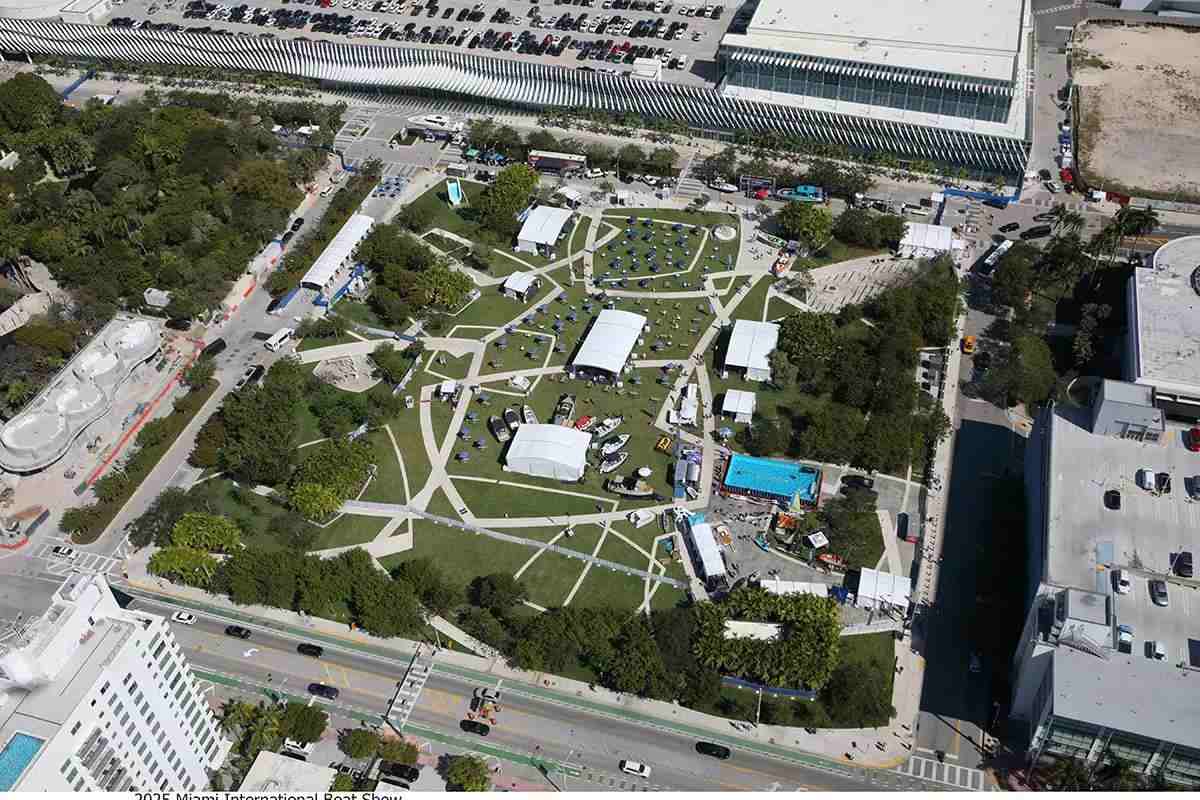 aerial view of Pride Park, MIami Beach