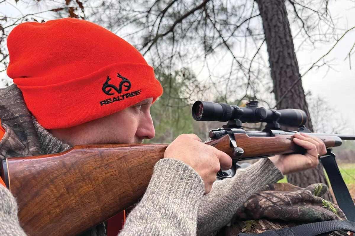 shooting a woodstocked rifle