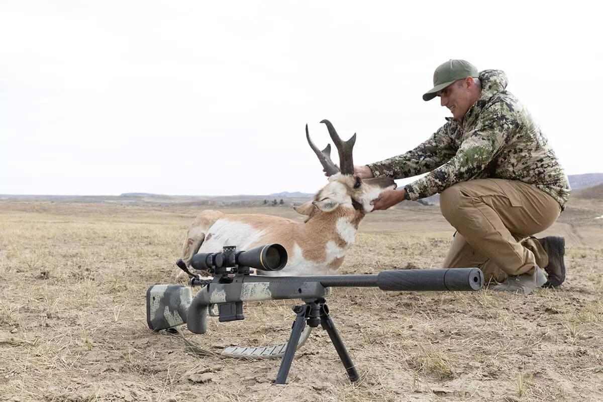 hunter with antelope