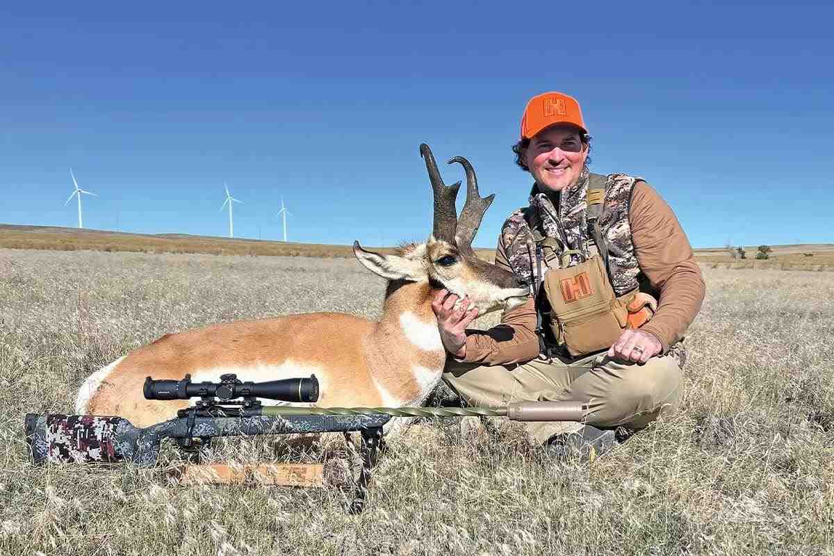 hunter with antelope