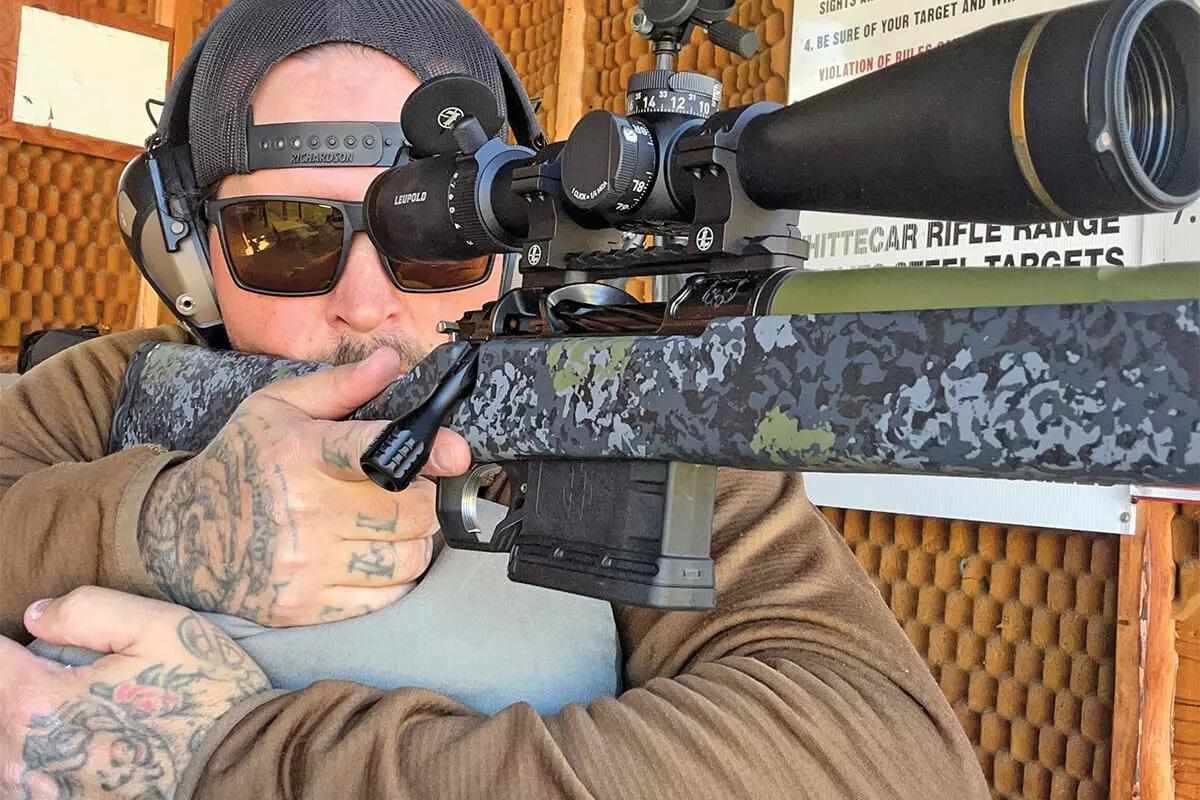shooter with rifle