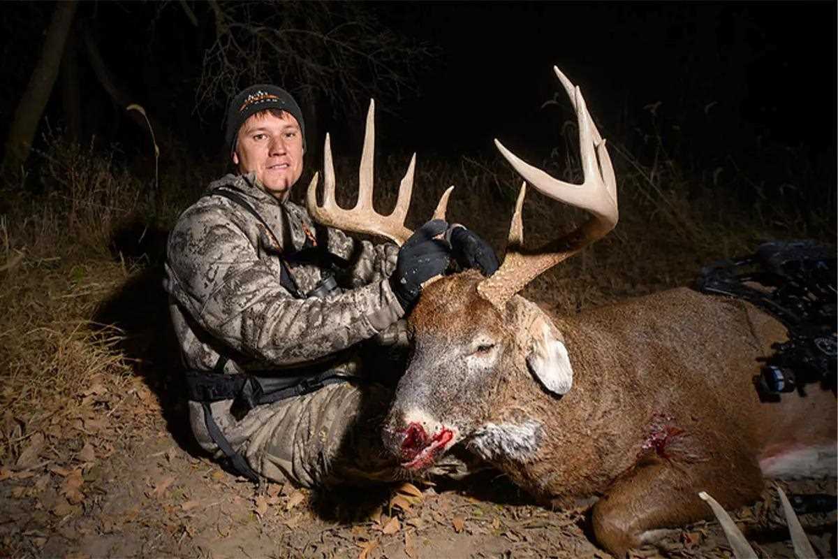 Bauer with big buck