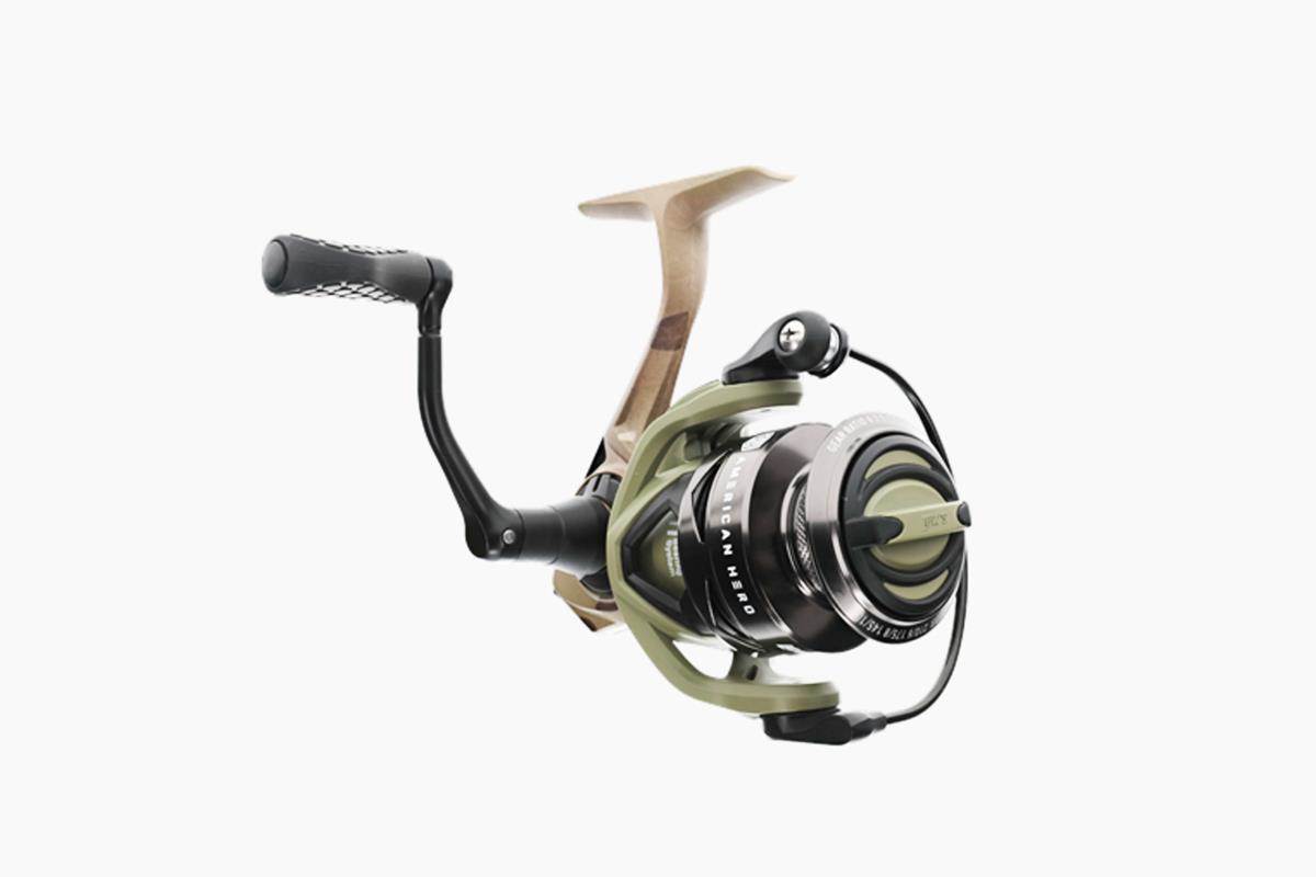 Size 200 Multicam American Hero Tier 1 Spinning Reel by Lew's at