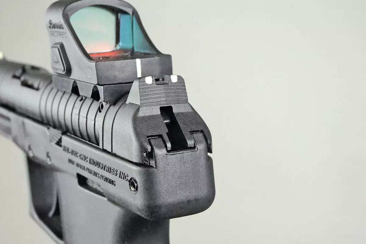 red dot on pistol