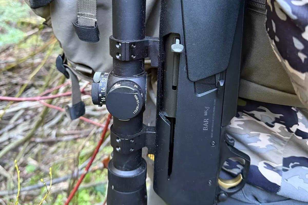 close up of windage turret