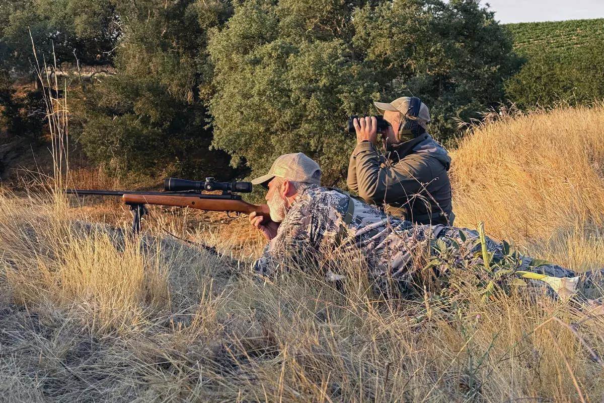 laying prone with rifle