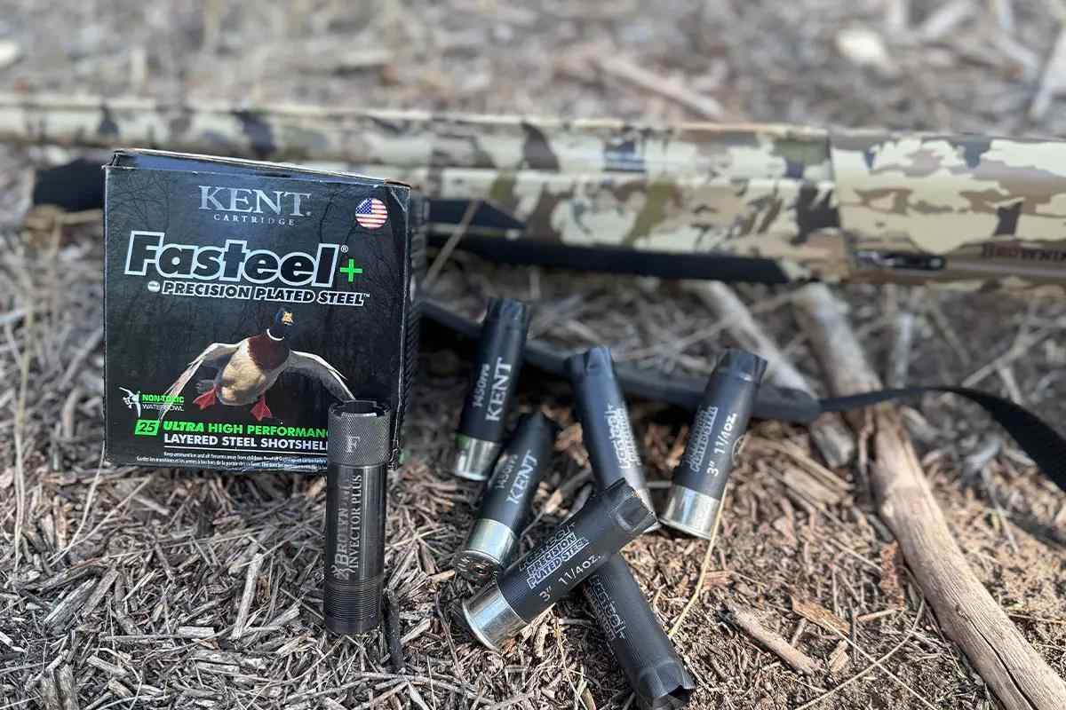 Empty shells with shotgun