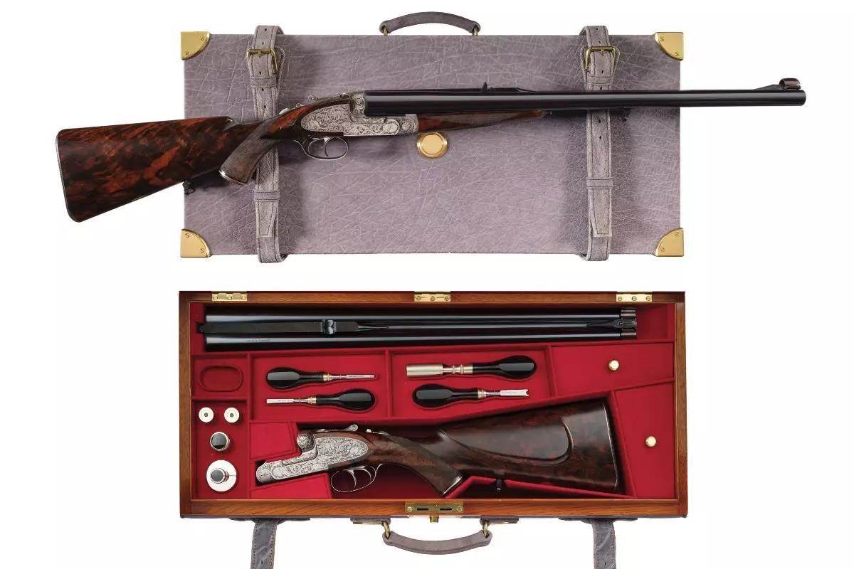 James Purdey & Sons self-opening sidelock in .600 Nitro Express with details.