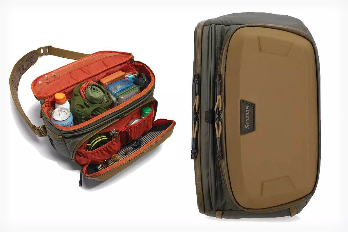 Studio photos of the Simms Headwaters Sling Pack