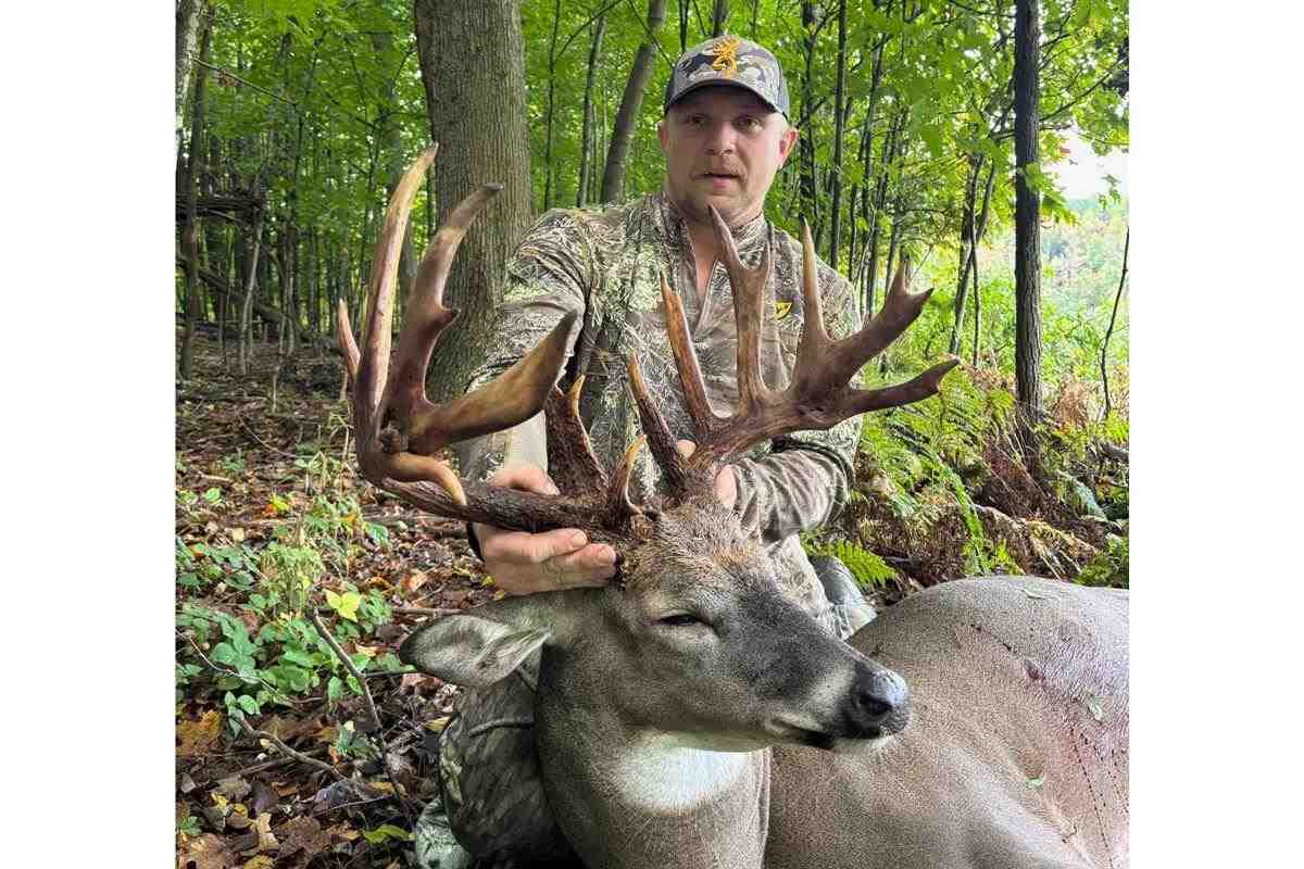 side profile of big Wisconsin buck