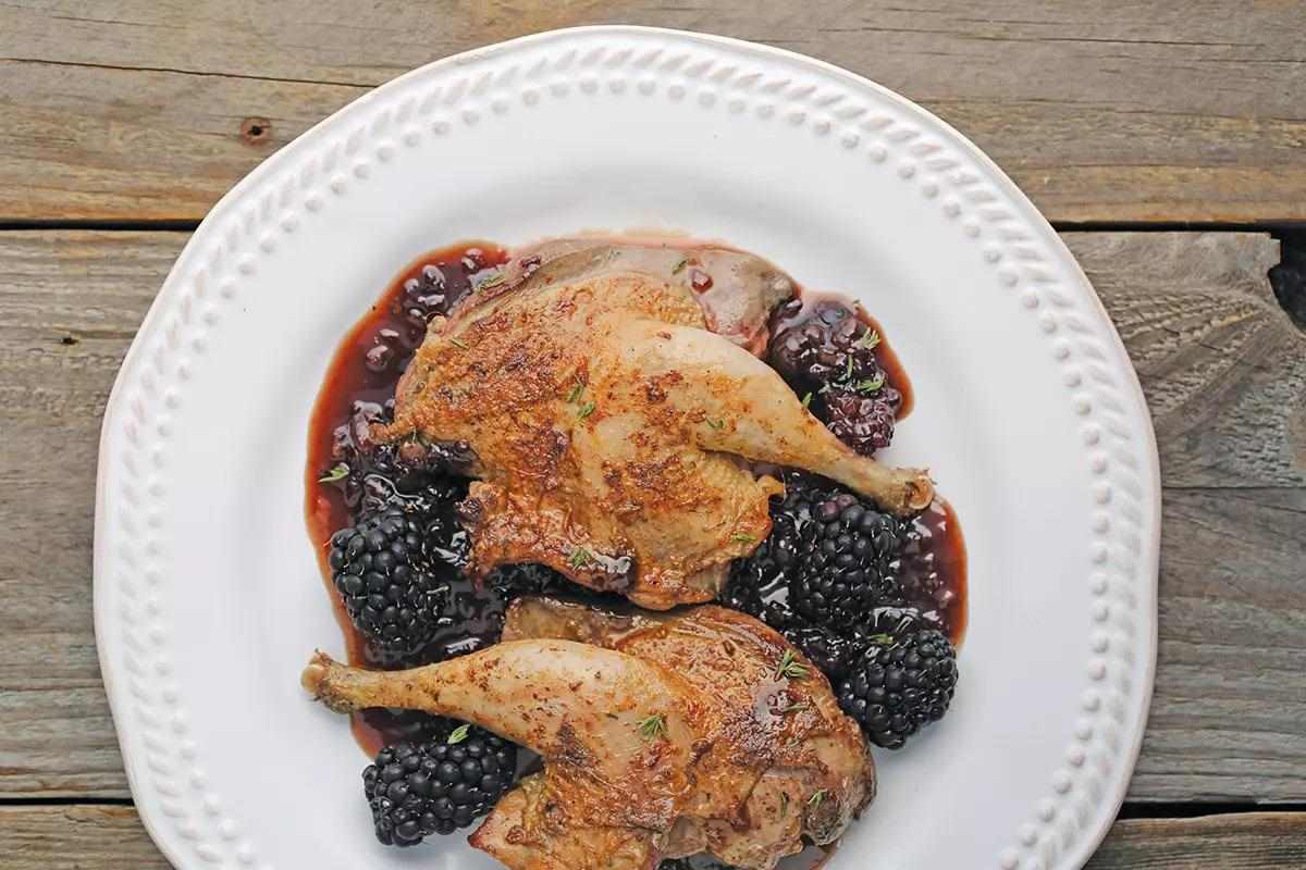 Sharp-Tailed Grouse Recipe with Blackberries
