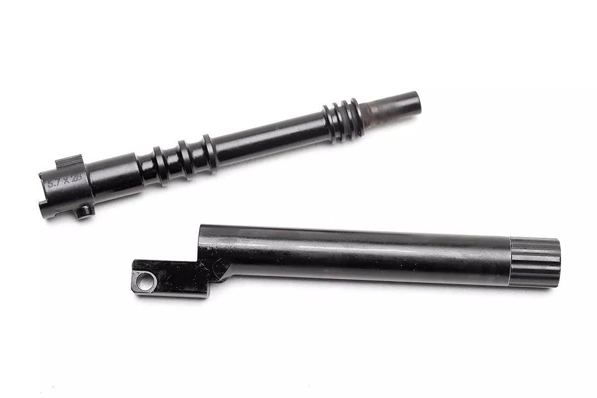 Smith and Wesson M&P in 5.7x28mm barrel assembly