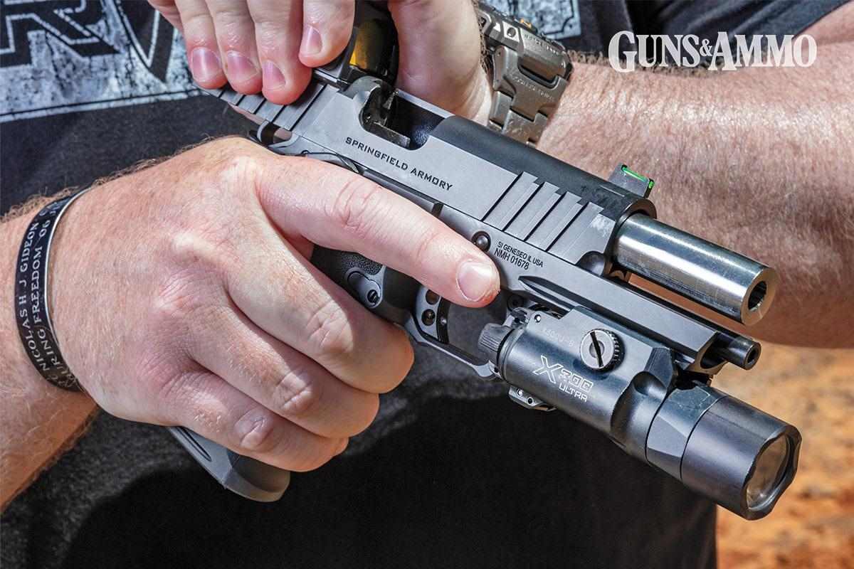 Springfield Prodigy Fills the Hand and Barrel Weight Reduces Recoil