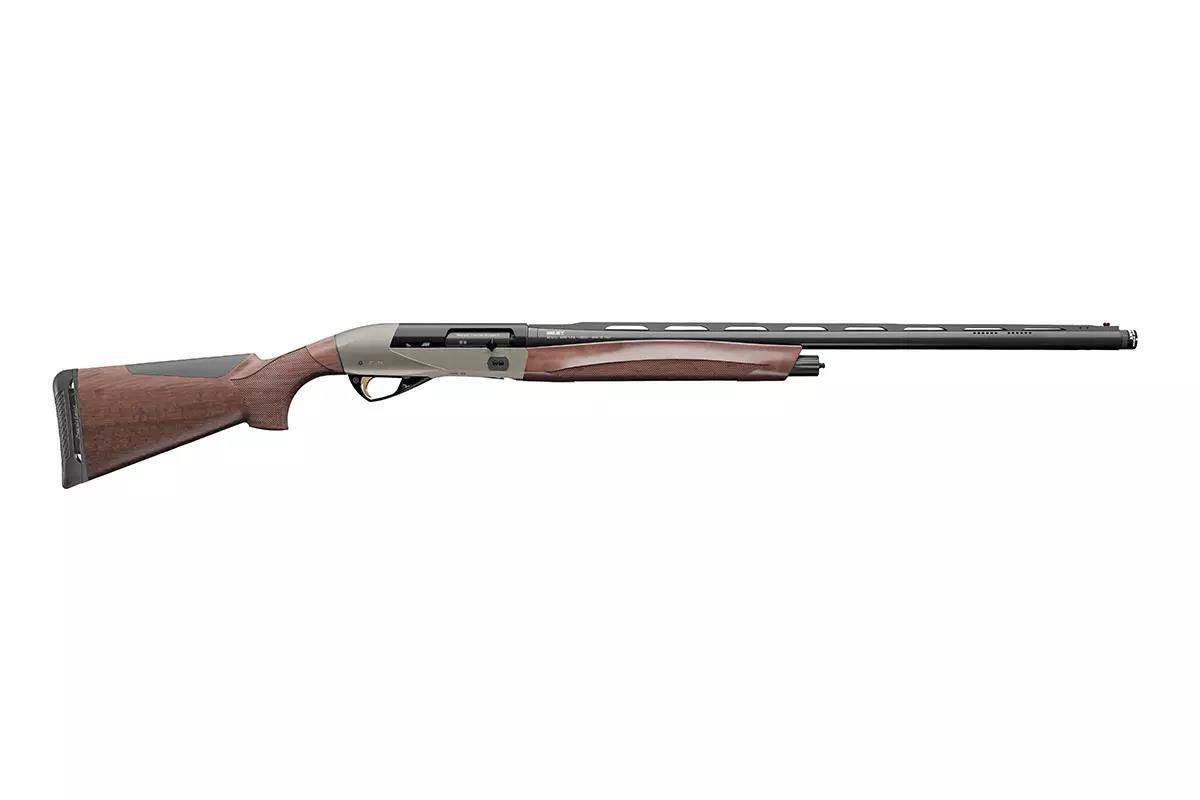 A Benelli Ethos Upland A.I. shotgun on a white background.
