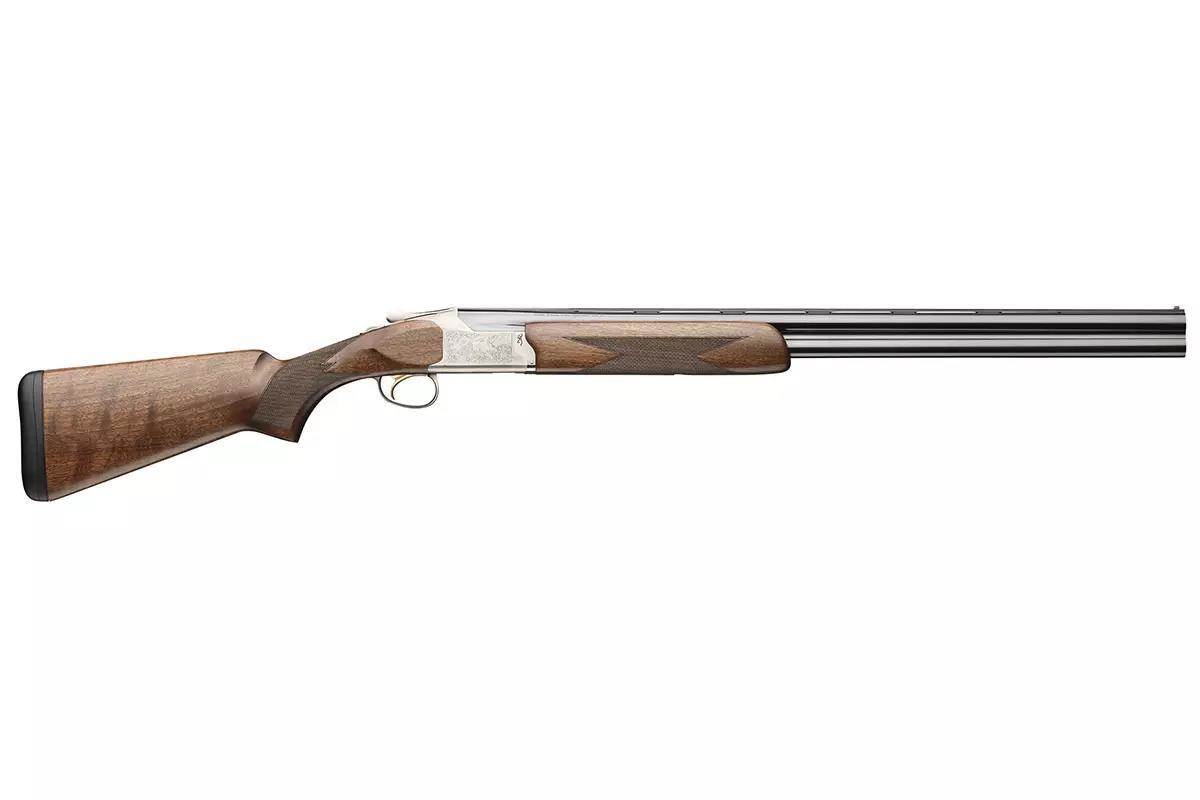 A Browning 825 Field shotgun on a white background.
