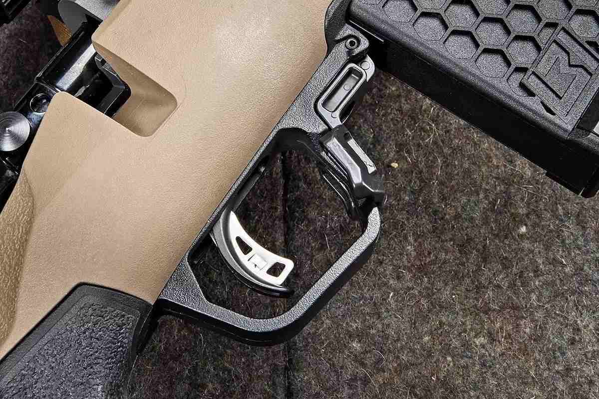 magazine release on Savage 110 rimfire rifle