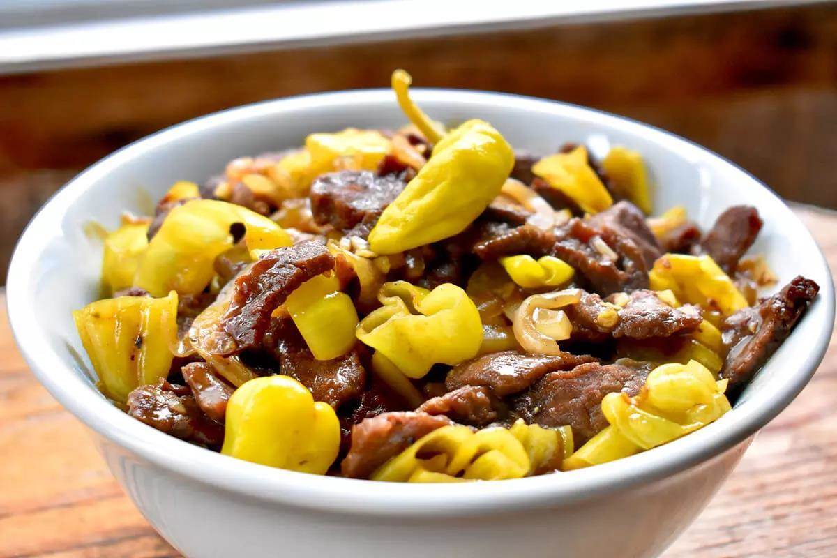 Venison Leg Steak and Pepperoncini Stir Fry Recipe - Petersen's Hunting