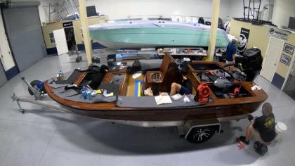 Then the crew at TRB unveils the refreshed 38 Donzi to its owner, who is anxious to get his new dreamboat on the water f...