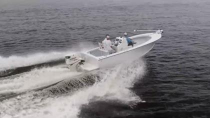 FS Boating Editor George LaBonte joins Scott Dunik and his son Shawn Dunnuck aboard their custom-built 20' center console.