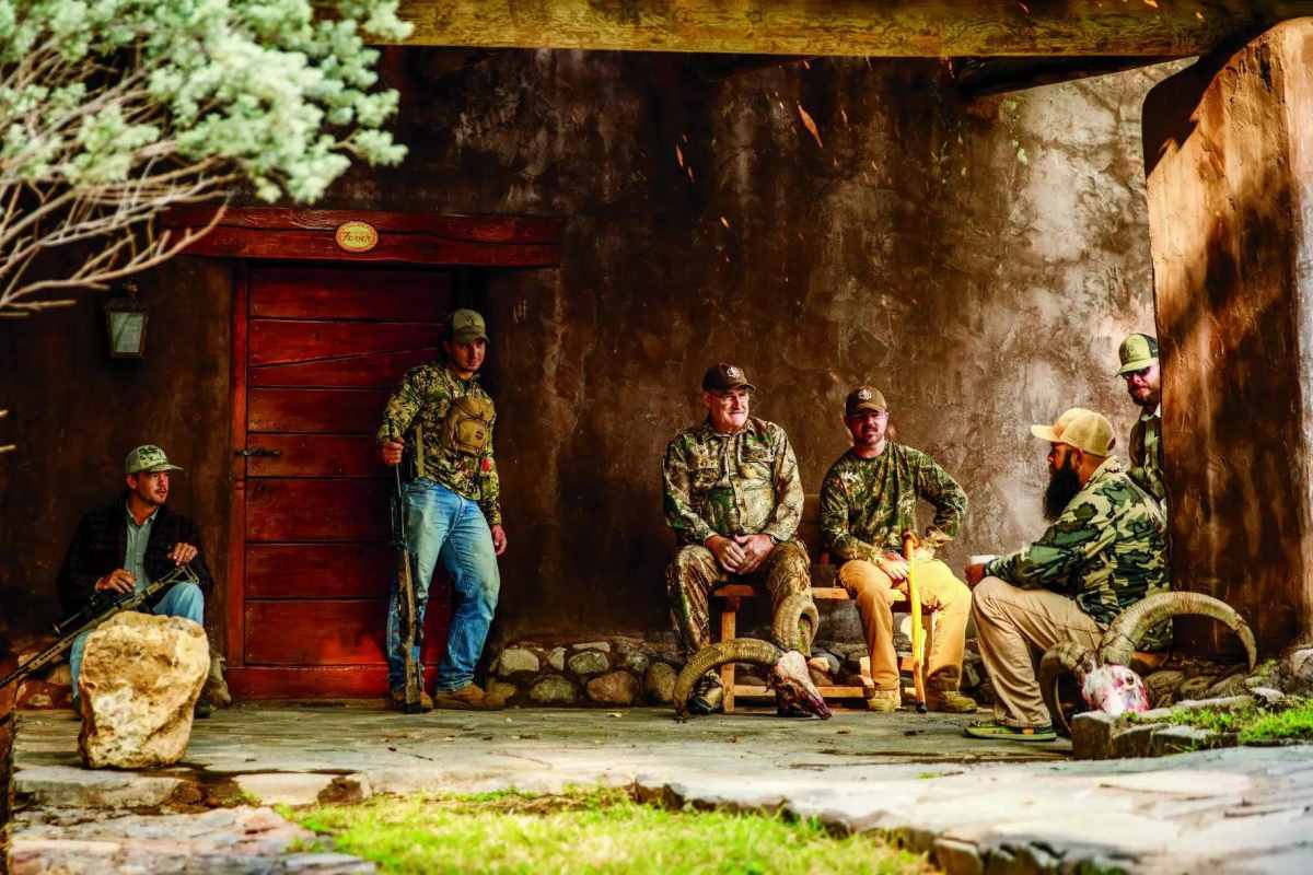 New Friends Get Together For Hunting In An Aoudad Oasis