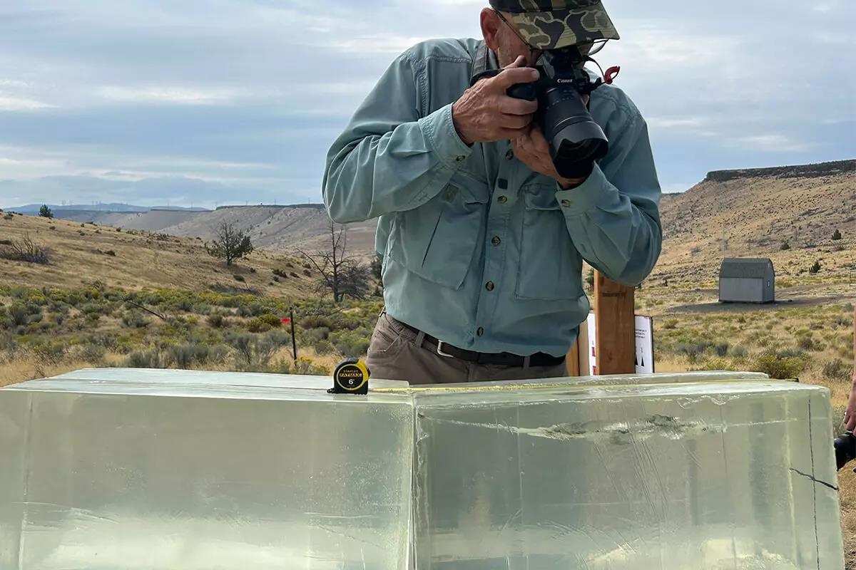 taking a photo of penetration of bullet