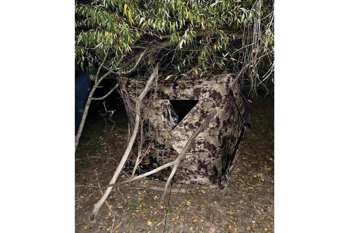 ground blind setup 