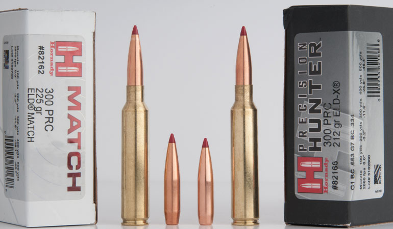 Two initial factory Hornady .300 PRC loads feature the superbly accurate, e...