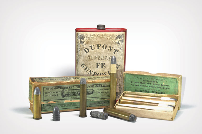 Reproduction vintage Sharps .45-70 UMC Cartridge Box 