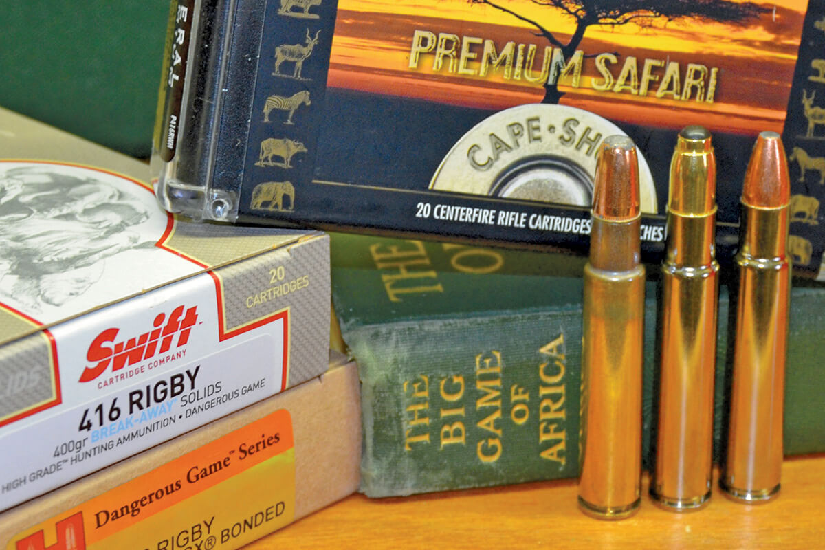Collection of Cartridges for Hunting Dangerous Game in Africa