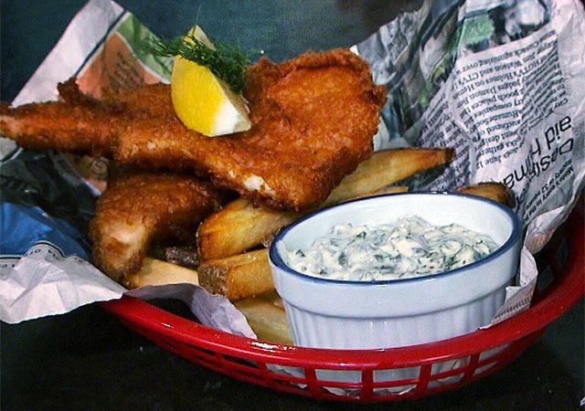 Gluten Free Fish and Chips  with Homemade Tartar Sauce